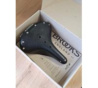 Sella Brooks B67 in pelle nera con molle per bici da città fatta a mano in In...