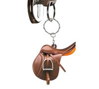 SELLA CAVALLO - Tornario Acrilico Cavallo, Decorazione A Sella Per Da Auto Piatta, Decorazione Di Acrilici | Ciondolo Chiave Di Cavallo | Sattel Cowboy Cowgirl Per Auto Return