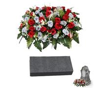 Sella Cimiteriale per Lapidi,Decorazione Artificiale Da Esterno Resistente Ai Raggi UV - Fiori Finti Commemorativi Per Tomba,Per Lapidi, Pietre Tombali, Funerali, Casse Funebri, Ghirlande, Giardino, C