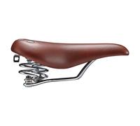 Sellino Bicicletta Cruiser Con Molle VELO vl8114 Pelle Marrone + Rivetti Vintage