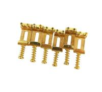 Sella del ponte con chiave per la sostituzione della chitarra ST 6 pezzi in 1 set Placcato oro Placcato argento Nero opzionale Set Di Ponti Per Chitarra(Gold)