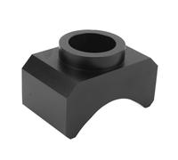 Sella di sollevamento con adattatore per asse jack Klanata - Bottiglia idraulica portatile in alluminio billet e adattatore per jack pavimento per assi 3", Argento (Nero)