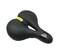 Sella ergonomica City in elastomero nero con memory foam e foro centrale per donne Newton Noir
