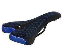 Sella FatBike Montegrappa per Bicicletta MTB Trekking Unisex MOD. SM 4010 Made in Italy. Colore Blu