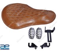 Sella Frontale Solo In Vera Pelle Colore Tan Per Royal Enfield Classic 650