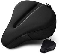 Sella grande per bicicletta， Coprisella for bicicletta, coprisella for uomo e donna, con coprisella impermeabile, 11 x 9,5 pollici(Black)