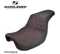 SELLA HARLEY DYNA / GLIDE SADDLEMEN Step-Up 806-04-172RD 2-Up Seat Nera GelCo...