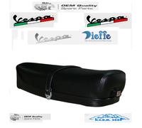 SELLA LUNGA BIPOSTO SIMILPELLE NERA CON SERRATURA PIAGGIO VESPA 50 SPECIAL R L N