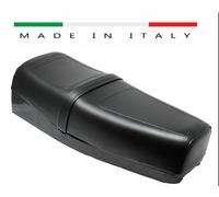 SELLA LUNGA NERA CON BORDO IN PLASTICA VERNICIABILE PER VESPA PK 125 XL / RUSH