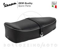SELLA LUNGA SIMILPELLE NERA CON TELAIO IN FERRO OEM VESPA VNA1-2 125 1957-1959