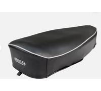 Sella lunga VESPA 50 R L N con levetta AQUILA in pelle nera originale