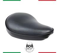 Sella monoposto per moto custom universale "Bobber Style" in ecopelle nera