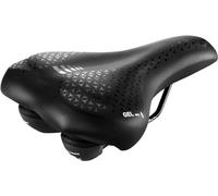 Sella Montegrappa Asola 6200 in Gel Plus con elastomers da Bici per City Bike Colore Nero Copertura in Similpelle