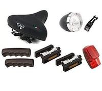 SELLA MONTEGRAPPA con MOLLE + COPPIA FANALE + MANOPOLE + PEDALI / KIT COMPLETO p