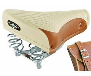 Sella MONTEGRAPPA EXPORT Molle Bici Graziella - Epoca - Colore Crema/Miele