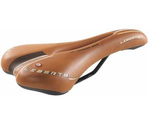 SELLA MONTEGRAPPA IDEALE PER MOUNTAIN BIKE IN PELLE SINTETICA.LIBERTY 1400 MIELE