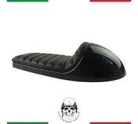 SELLA MOTO SEDILE RETRò HONDA GUZZI YAMAHA VINTAGE SCRAMBLER CUSTOM NERA