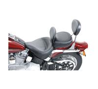 Sella mustang singola wide touring con schienale per il pilota 00-06 softail