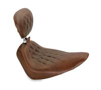 Sella mustang singola wide tripper marrone vintage con schienale per il pilota 0