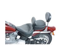 Sella mustang wide touring con schienale per il pilota harley davidson softail t