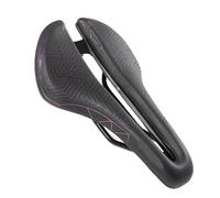 Sella per Bici Hollow Bicycle Saddle PU Waterproof Aerodynamic Bike Cushion Shock Absorption Cycling Seat Road Bike Accessories(Black Purple)