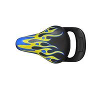 Sella per bici per bambini Accessori per ciclismo di sicurezza in pelle PU Accessori per bici per bambini Blu B, Stile blu 1, 20x13,5 cm