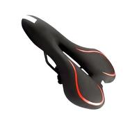 Sella per bicicletta, ampia e confortevole, con design cavo, per bici da strada, antiscivolo, con striscia riflettente per percorsi lunghi