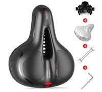 Sella per Bicicletta Comoda Sella Bici Ergonomica in Memory Foam Sedile per Bici con Strisce Riflettenti Impermeabile Uomo e da Donna Sellini per Biciclette da Strada City Mountain MTB Bike Rosso