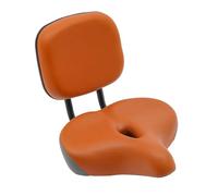 Sella per bicicletta extra larga con schienale, da uomo e da donna, comoda, per bici da città, triciciclo grigio, marrone, altezza dello schienale regolabile: 10-15 cm