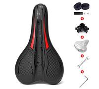 Sella per bicicletta Sella per bicicletta in gel Sella per MTB Sella per bicicletta comoda ed ergonomica Sella da turismo per uomo donna per BMX/bici da strada/mountain bike/dirt bike Rosso