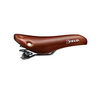 Sellino Bici Singlespeed Con Molle VELO vl6067 Pelle Marrone + Rivetti per Bici