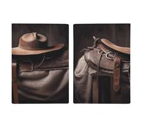 Sella per cavallo con cappello da cowboy, porta passaporto, ultra sottile, in pelle PU, organizer compatto premium internazionale per passaporto, per donne e uomini