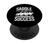 Sella per il successo Passione equestre PopSockets PopGrip Adesivo