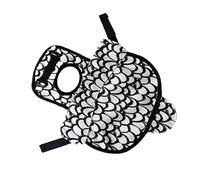 Sella per pollo, protezione riutilizzabile per pollame, 35 x 27 cm, comodo grembiule per galline, selle e vestiti, set di per galline, galli e cortile, uso esterno, Nero e bianco, Refer to