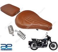 Sella Posteriore E Anteriore In Vera Pelle Marrone Per Royal Enfield Classic AEs