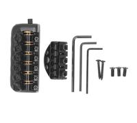 SELLA SELLA Stringa a 6 corde per chitarra per chitarra senza testa con un dispositivo di stringa accessori universali per il materiale di ferro in lega di zinco elettrico per (Argento) (Nero)