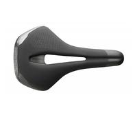 Selle Italia ST 5 Flow - Sella per Bicicletta da Città, Urbana, E-Bike, Telaio in FeC Alloy e Foro Anatomico, Inserti High-Viz - Taglia S2, Nero