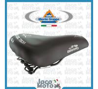 SELLA Sellino BICI MONTEGRAPPA GEL BRAVO per BICICLETTA CITY BIKE in PELLE Nera
