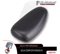 Sella Sellino Piaggio Si in Pelle Nera con Vano Porta Oggetti Documenti