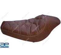 Sella Singola In Pelle Marrone Per Royal Enfield Classic UCE 350 500