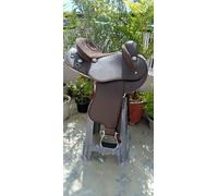 Sella sintetica di marca Half Breed di alta qualità colore marrone misura...
