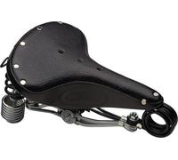 Sella Unisex Brooks B135 Nera con Molla Doppia in Cromo