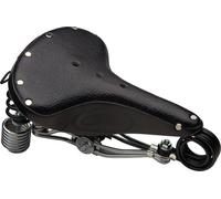 Sella Unisex Brooks B135 Nera con Molla Doppia in Cromo