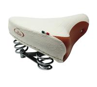 Cucuba® Sella Vintage Montegrappa Originale in Pelle Sintetica con Doppia Molla MOD Export 1750 (Colore: Crema/Miele)