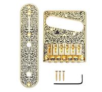 Selle a rullo a 6 corde, ponte e piastra di controllo in metallo inciso, piastra di controllo per chitarre elettriche, accessori con intaglio decorativo