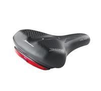 Selle Bassano Volare 3Zone GT City SIL - Sella per Bicicletta, con Luce Led Posteriore Integrata, Tecnologia 3Zone con 3 Distinte Aree a Compressione Graduata, Comoda ed Ergonomica, Made in Italy