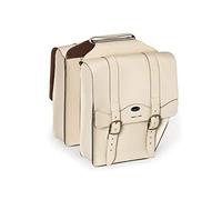 Selle Montegrappa - Borsa per bicicletta portapacchi in pelle, con due tasche, crema