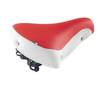 Selle Montegrappa Sella Bicicletta Cruiser Bike Sella Comfort SM 08 F in 6 Colori SKAI Italy Bianco Rosso