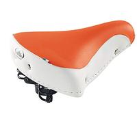 Selle Montegrappa Sella Bicicletta Cruiser Bike Sella Comfort SM 08 F in 6 Colori SKAI Italy Bianco Arancione