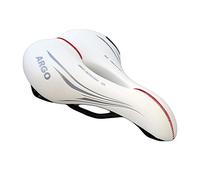 Selle Montegrappa Sella per bicicletta da città MTB in pelle da uomo XC 1370 Argo in bianco per bici da città, mountain bike da trekking - Made in Italy